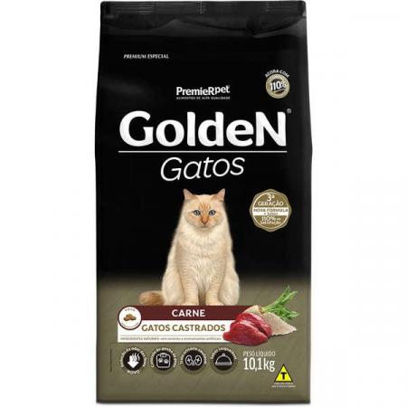 Ração Seca PremieR Pet Golden Gatos Adultos Castrados Carne